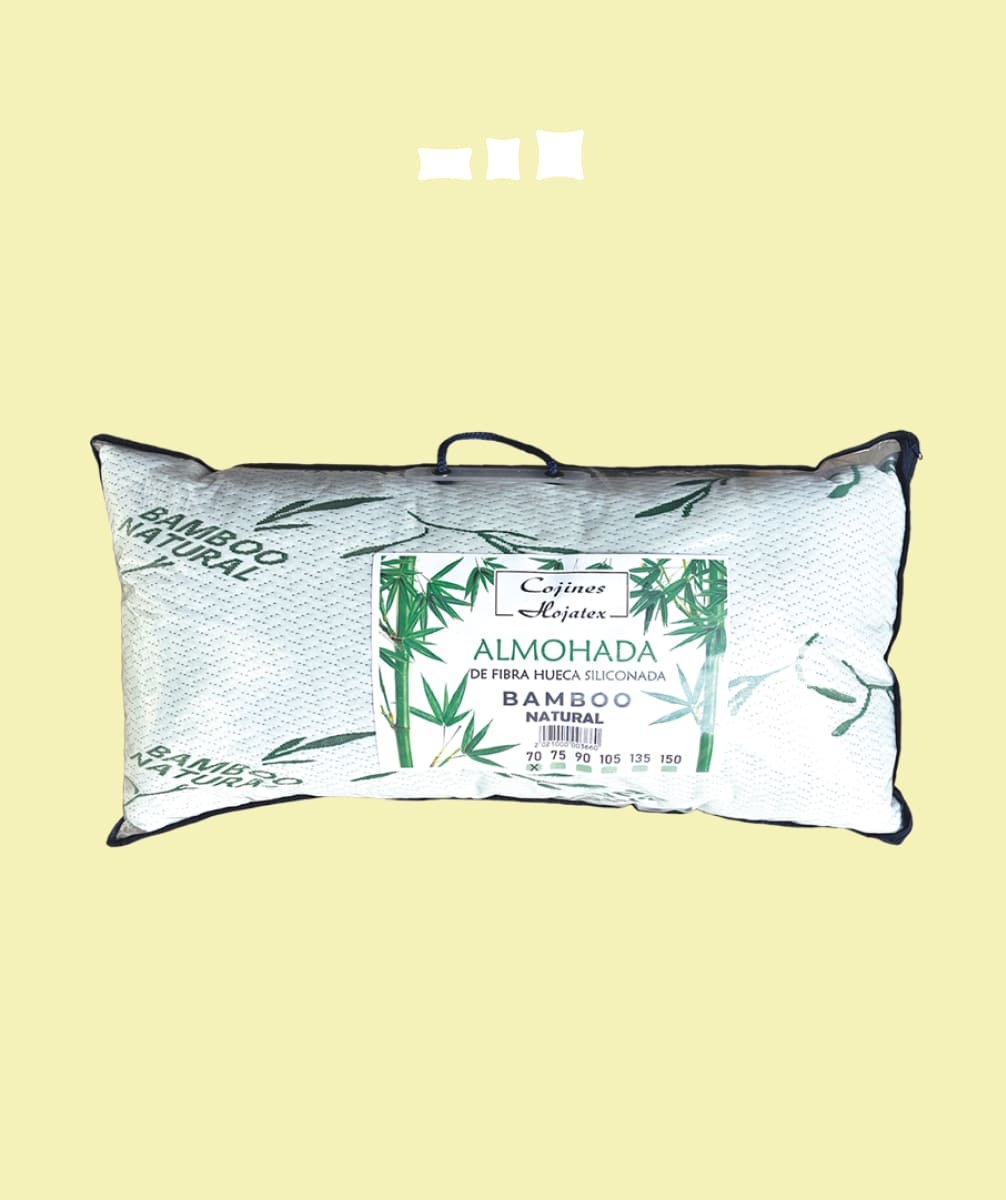 09 Almohada Bamboo Natural Fibra Hueca Siliconada
