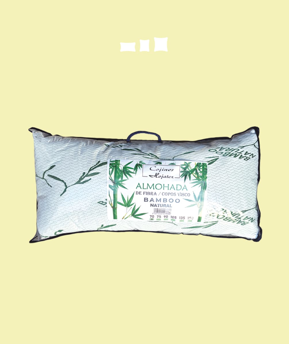 06 Almohada Bamboo Natural Mixta Fibra - Copos Visco