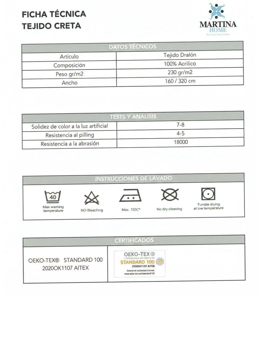 Cojín Tumbona Playa & Jardín Creta