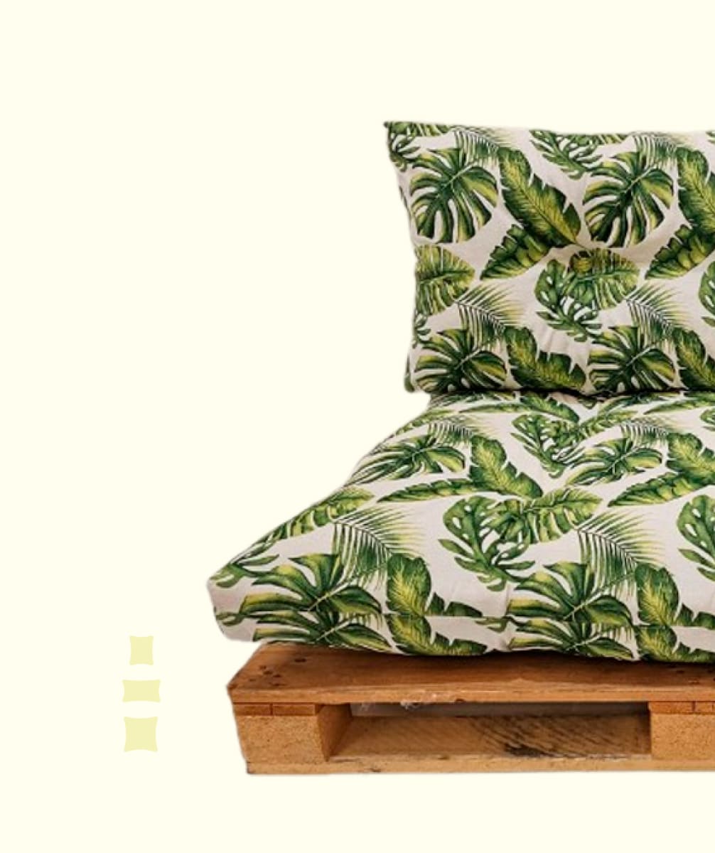 Cojín para Palets con Botónes Palmeras