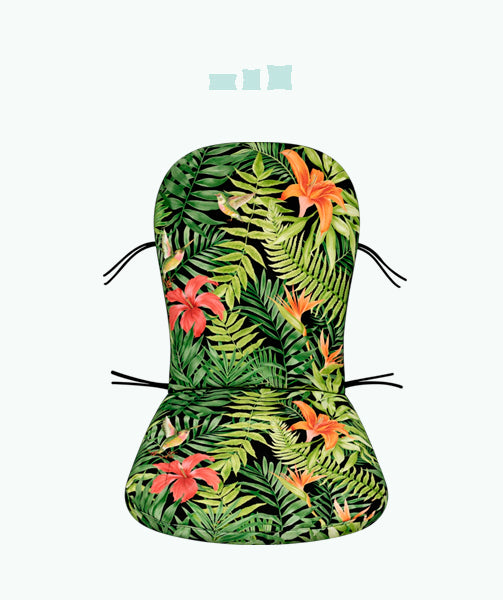 043 Cojín para Silla con Respaldo modelo Guitarra Estampados Tropicales