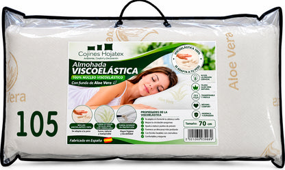 10 Almohada Viscoelástica 100% con Funda de Aloe Vera