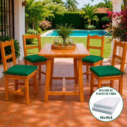 023 Cojín Asiento Silla  Acolchado Loneta Liso 02