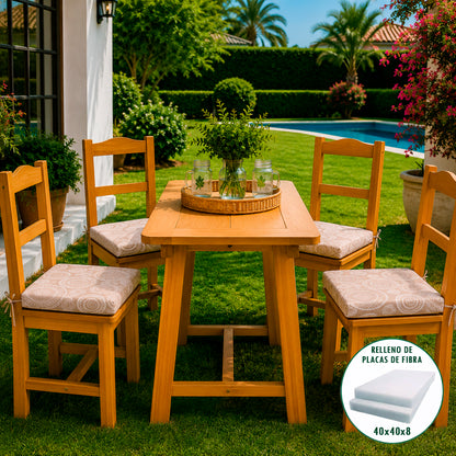 026 Cojín Asiento Silla  Acolchado Loneta Mandala